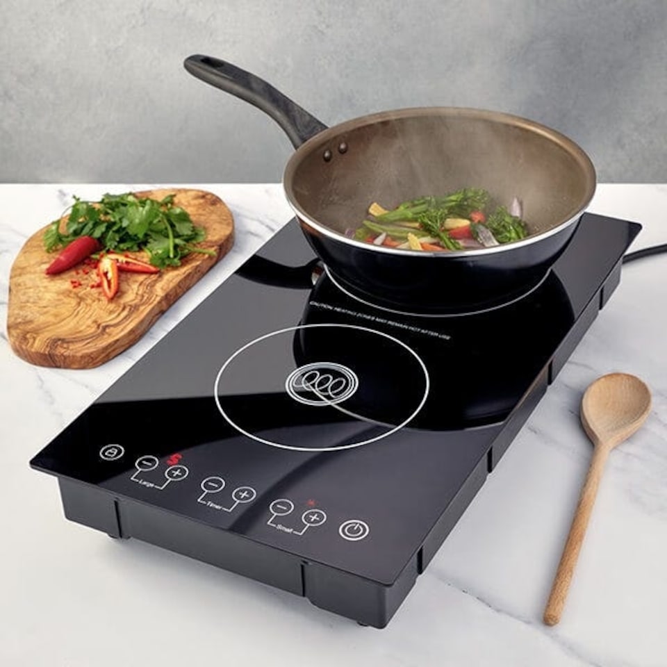 image 1 of Judge Electric Double Induction Hob 3100W with Digital Timer