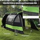 image 3 of Outsunny Blackout Camping Tent with Bedroom & Living Room for 4-5 Person, Black