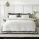 image 6 of Catherine Lansfield So Soft Mono Panel Duvet Cover Set | Cream | Cream/Black