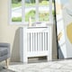 image 2 of HOMCOM Radiator Cover Wooden Cabinet Vertical Slatted Vent MDF White Home