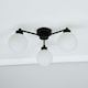 image 3 of ValueLights Jonah Matte Black 3 Arm Globe Ball Shade Flush Ceiling Light