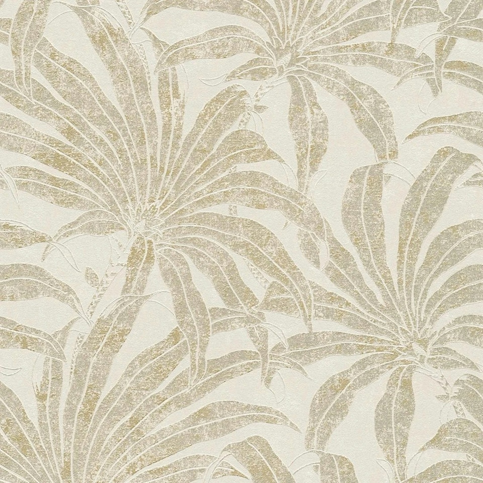 image 1 of Gentle Palms Wallpaper in Cream Multi