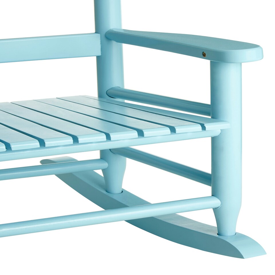 image 1 of Premier Kids Blue Rocking Chair, Non-Harmful Children's Chair, Easy to Balance Kiddie Chair, Adjustable Playroom Chair