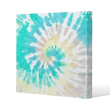 Tie dye pattern shibori print (Canvas Print) / 127 x 127 x 4cm | Multi