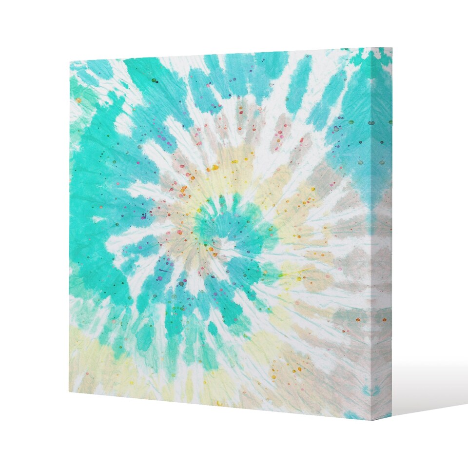 Tie dye pattern shibori print (Canvas Print) / 127 x 127 x 4cm | Multi