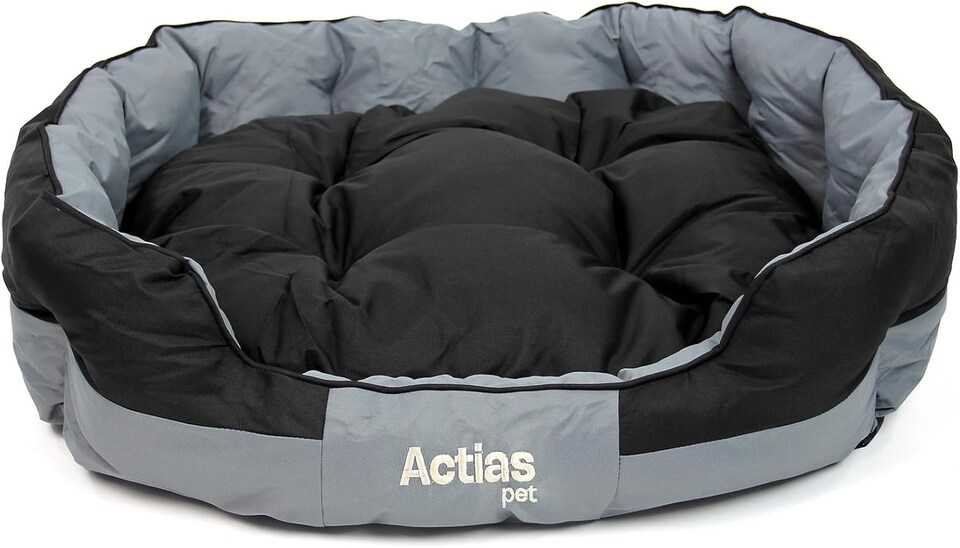 image 1 of Actiaspet Waterproof Pet Bed Reversible Cushion  Multiple Sizes (Grey/Black, Extra Large)