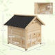 image 7 of PawHut Wooden Duck House, Poultry Coop with Double Doors, Openable Roof