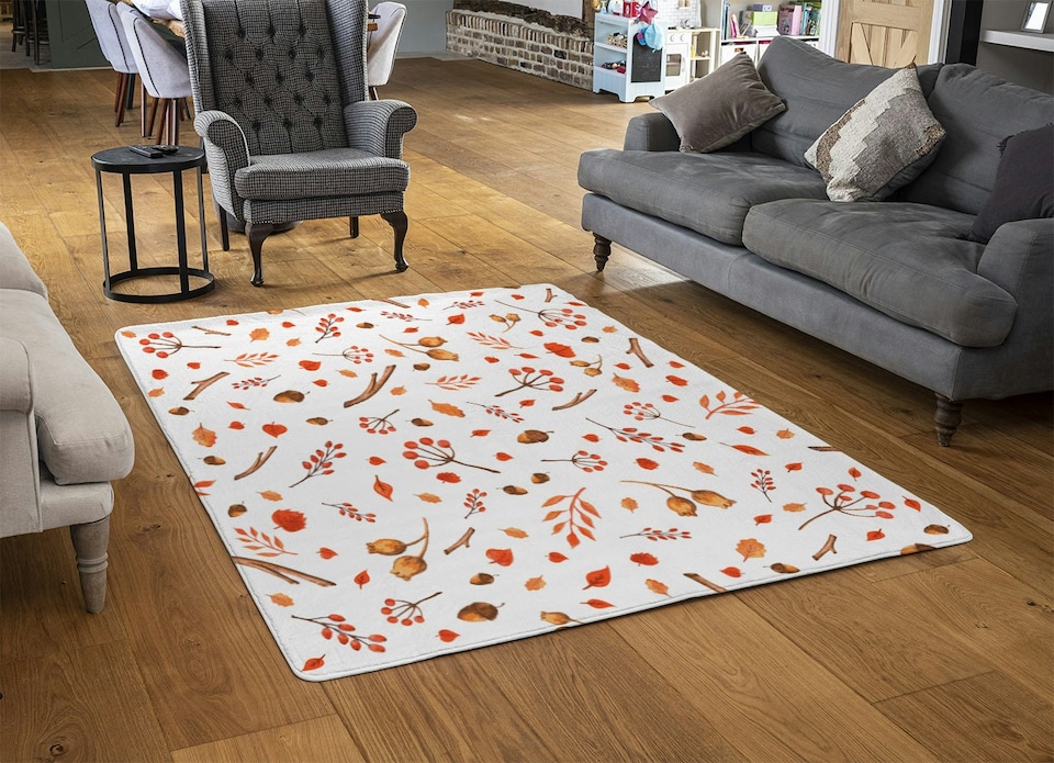 image 1 of Acorns & Leaves (Rug) | Orange | M