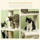 image 3 of PawHut Climbing Kitten Tower with Scratching Post Cat House, Beige