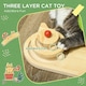image 5 of PawHut Mushroom-Shaped Cat-Scratching Post for Indoor Cats