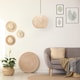 image 5 of Modern Spherical Cage Design Bamboo Strapping Pendant Lamp Shade | Brown