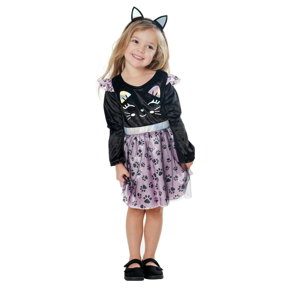 image 1 of Bristol Novelty Toddler Cat Costume Set - Black/Purple - 2 Years 2