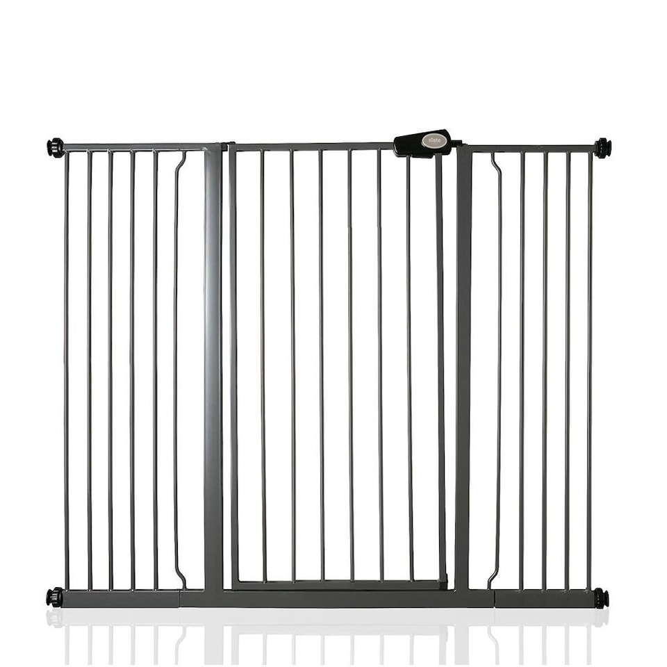 image 1 of Bettacare Child and Pet Gate, 133.2cm - 140.8cm, Slate Grey, Extra Tall Gate 104cm in Height, Pressure Fit Stair Gate, Baby Gate and suitable for Dog Gate or Pet Barrier, Easy Installation