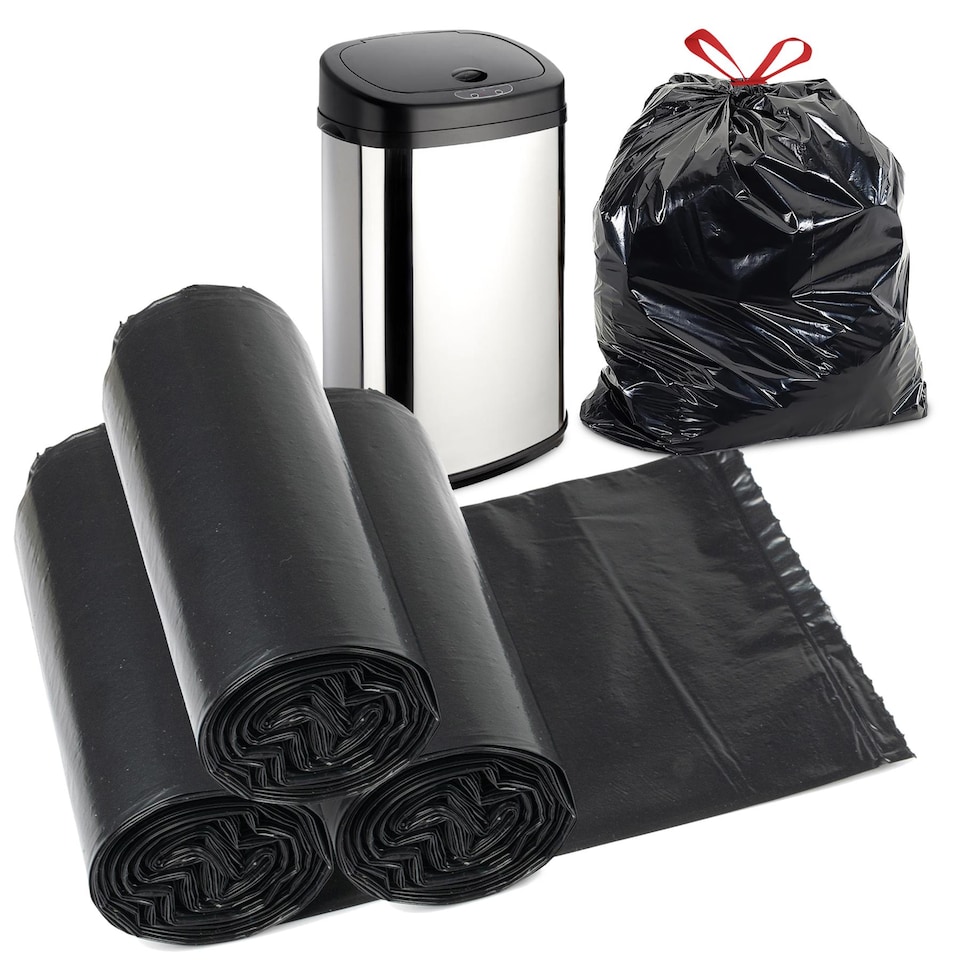 image 1 of GEEZY Bin Liners 30L Black Refuse Bags Garbage Sacks 20 Pack x3