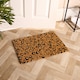 image 1 of OHS Leopard Print Coir Doormat Non Slip Door Rug | Brown | 40 x 60cm