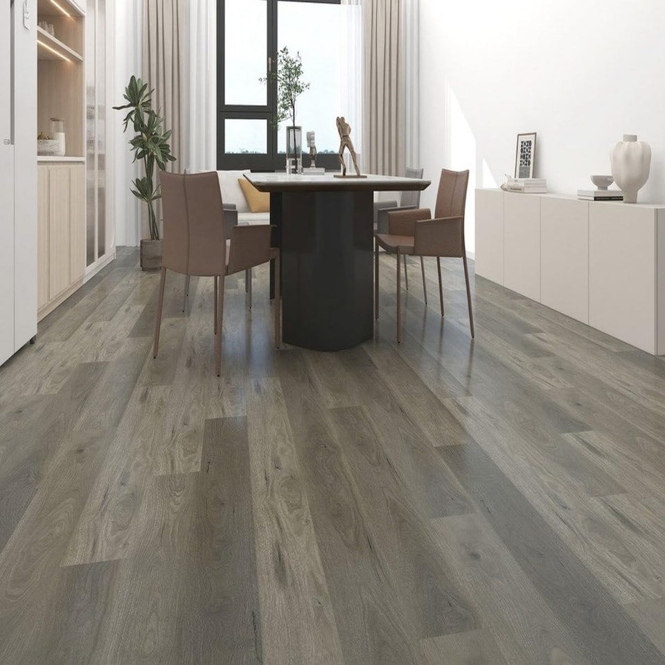 image 1 of Allo LP French Grey 8mm SPC Click LVT Flooring Wood Effect, For Home & Commercial Use | Grey | French | Coverage per Pack: 1.32m² | 1