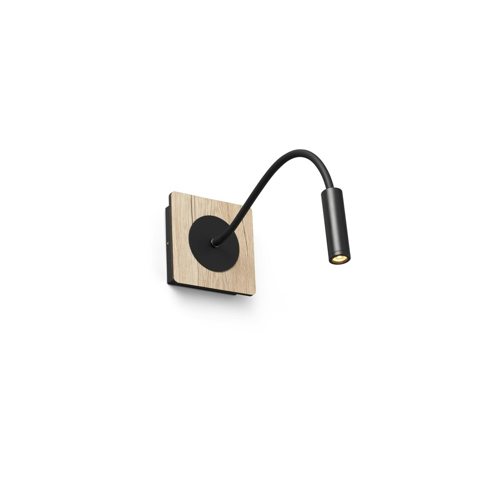 image 1 of Mood LED Wood Wall Reader Light Black 2W 3000K