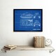 image 2 of Tiger II Panzerkampfwagen Heavy Tank Blue Plan 12x16" Framed Wall Art Print