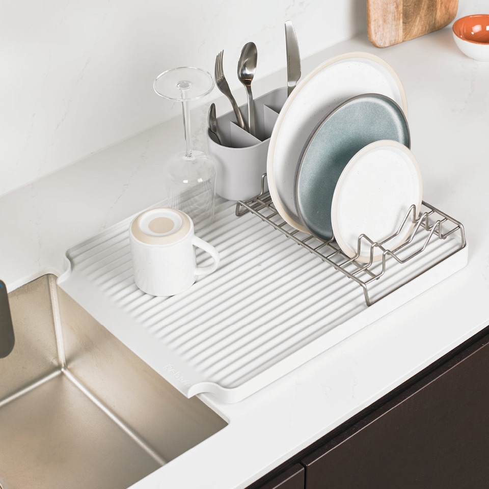 image 1 of ReBorn Recycled Large Draining Rack | Cream | Stone