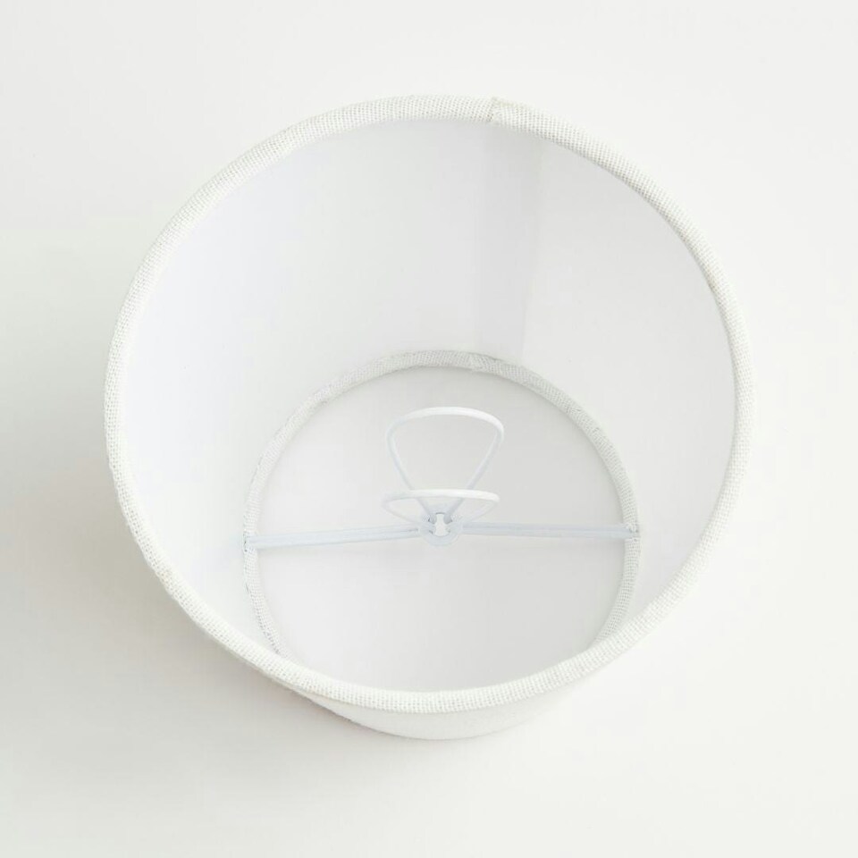 image 1 of White Linen Clip On Shade N/A
