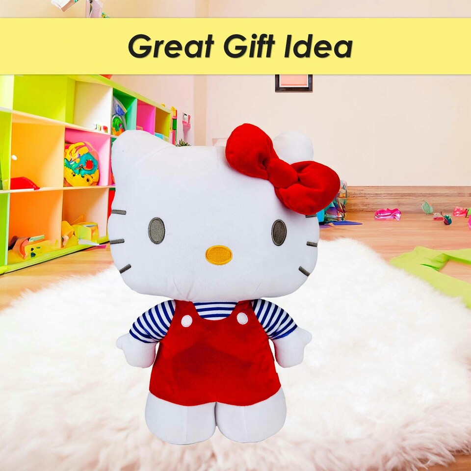 image 1 of Hello Kitty Soft Toy Large Plush Red Cute Plush Huggable Cuddly 50cm Red