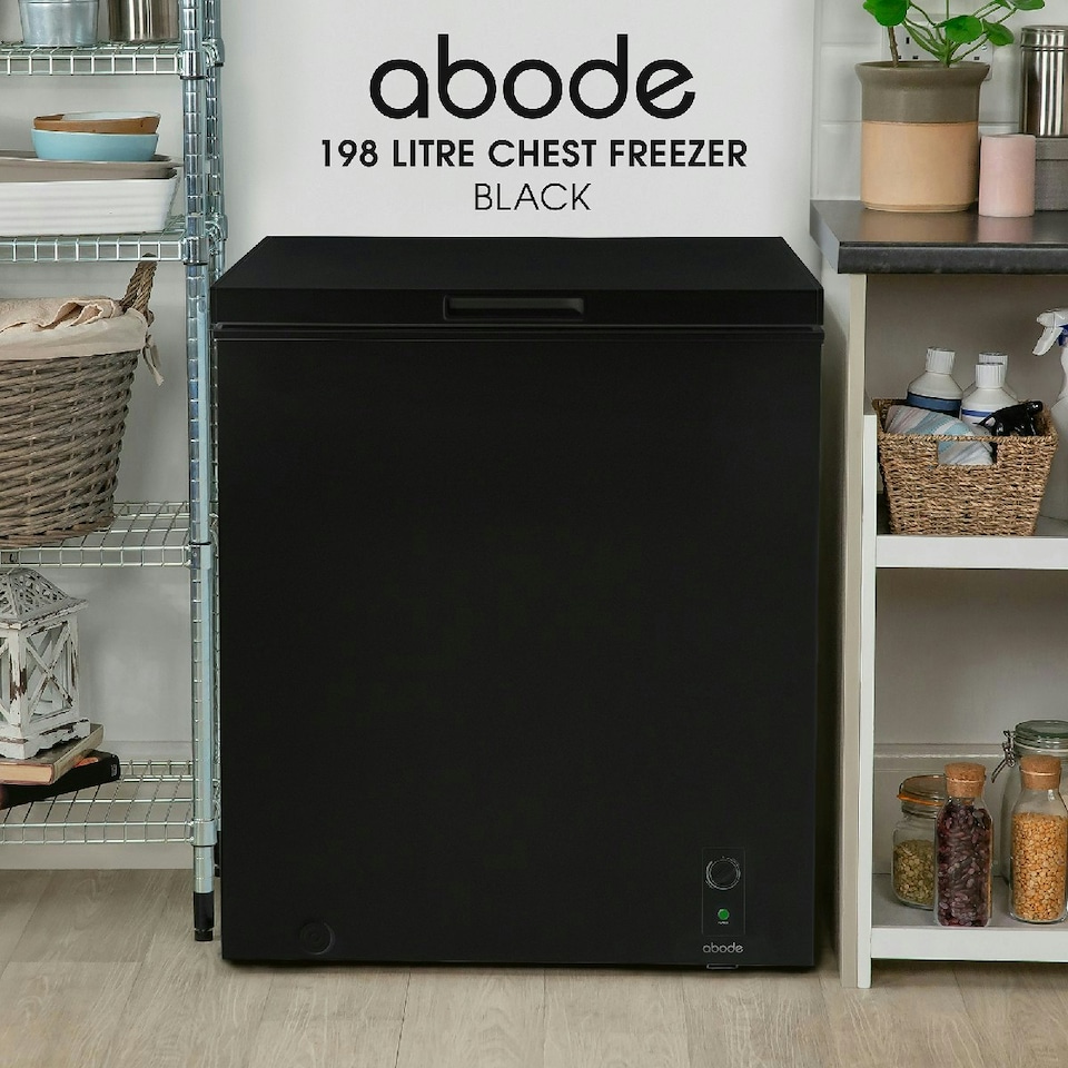 image 1 of Abode A198CF0E1B Chest Freezer 198L Black Suitable for Garages & Outbuildings Black