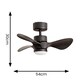 image 6 of ValueLights Black 24 Inch Ceiling Fan Integrated LED & Remote