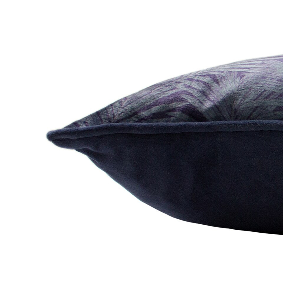 image 1 of Paoletti Cheetah Forest Velvet Cushion, Navy, 30 x 50cm