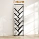 image 5 of HOMCOM Tree Bookshelf, 10 Tier Floor Standing Bookcase, Industrial Tall Display Storage Shelving Unit for Living Room, Home Office, Bedroom, Grey and Black | Black | Grey and Black