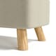 image 4 of Living and Home Rectangular Ottoman Footrest with Wood Legs - Beige