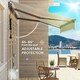 image 5 of Outsunny Electric Retractable Awning w/ Aluminium Frame Beige Cream | Beige