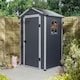 image 5 of 4 x 3 (1.34m x 1.04m) Single Door Apex Plastic Shed - Dark Grey