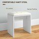 image 7 of HOMCOM Dressing Table with Mirror and Stool, Makeup Desk for Bedroom, White