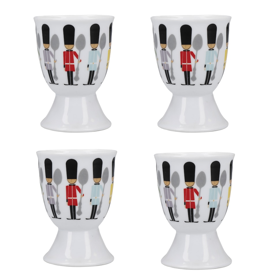 image 1 of KitchenCraft Egg Cup Set White Childrens 4 Piece