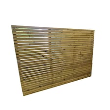 Contemporary Fence Panels - Pressure Treated Redwood - L5 x W180 x H90 cm - Fully Assembled Brown