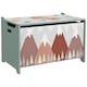 image 1 of ZONEKIZ Toy Box, Kids Toy Chest with Lid, Safety Hinge, Cute Design | Green | 60 x 37 x 39 cm