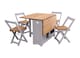 image 1 of Santos Butterfly Dining Set - Slate Grey - Distressed Waxed Pine | Grey | 5