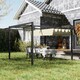 image 2 of Outsunny 3 x 4m Pergola with Retractable Roof and Aluminium Frame, Khaki