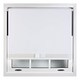 image 2 of FURNISHED Blackout Roller Blind with White Glitter Trim and White Bow Cut to Size | White | White | (W) 180cm x (L) 165cm