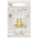 image 2 of Harry Potter Golden Snitch Gold Tone Huggy Earrings
