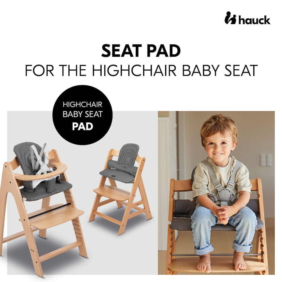 image 1 of hauck Highchair Baby Seat Pad - Dark Grey