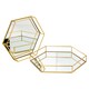 image 3 of Hexagon Metal Gold Mirror Tray | Gold | M | 1