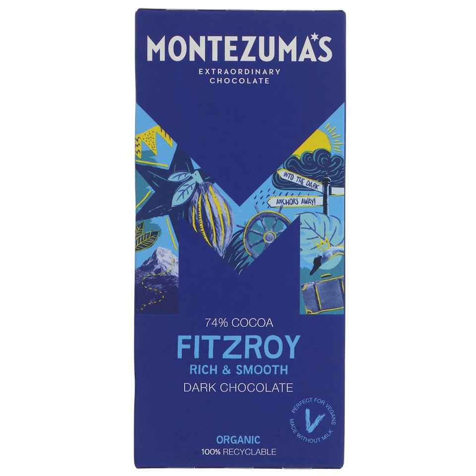 Organic FitzRoy 74% Dark Chocolate 90g (Montezuma's)