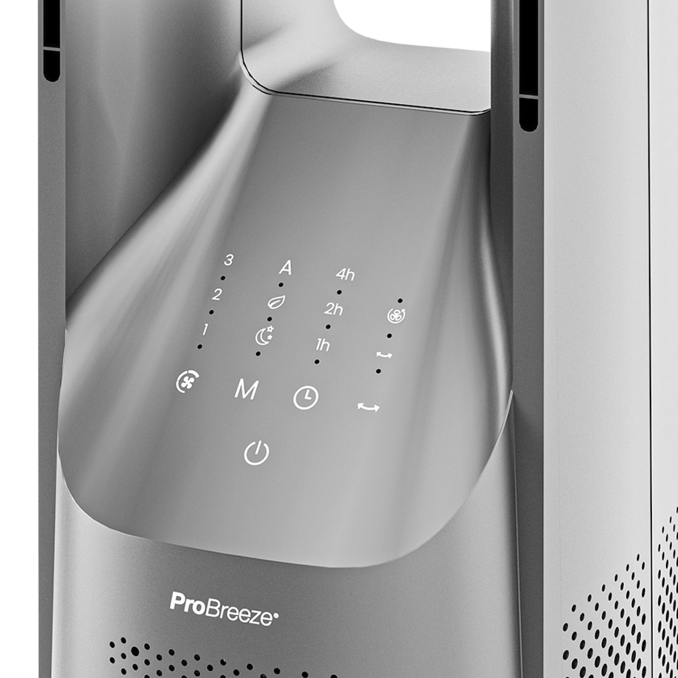 image 1 of Pro Breeze Bladeless Tower Fan - Silver