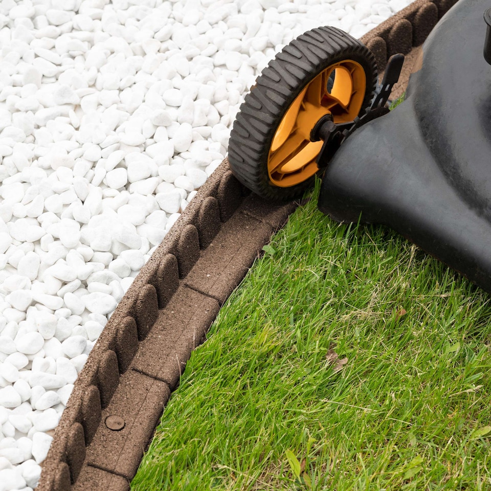 image 1 of Mower Edge Garden Border Edging Lawnmower Friendly 1.2m - Brown - Pack of 1