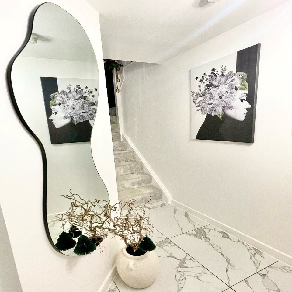 image 1 of The Lacuna - Frameless Pond Wall Mirror 63" X 24" (160CM X 60CM) | Multi