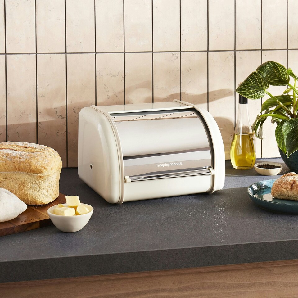 image 1 of Morphy Richards Compact Bread Bin Cream | Cream