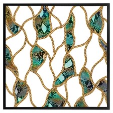 Chains & snake skin (Picutre Frame) Black | S