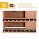 image 5 of PawHut Rabbit Hutch, Guinea Pig Hutch with No-Leak Trays & Divider, Orange