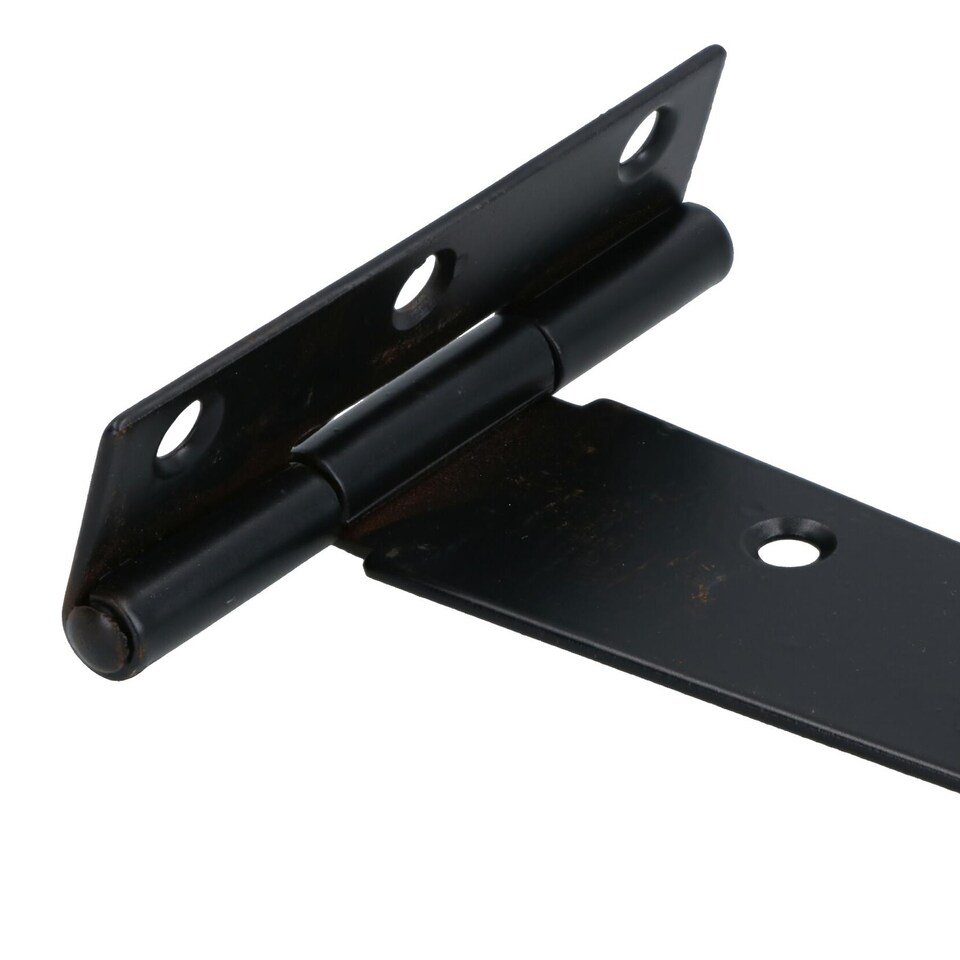 image 1 of 10in / 250mm Heavy Duty T Tee Hinges For Shed + Garden Gates Black Finish 8pc